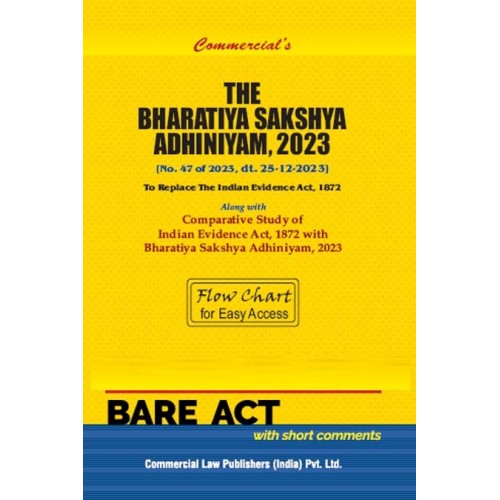 Commercial Law Publisher's Bharatiya Sakshya Adhiniyam, 2023 Bare Act 2024